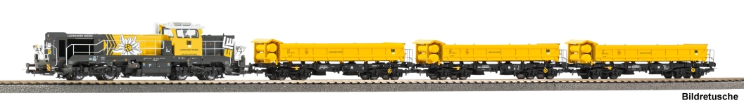 PIKO 58162 - H0 - 4-tlg. Güterzug mit Diesellok DE 18 Leonhard Weiss, Ep. VI - AC-Sound